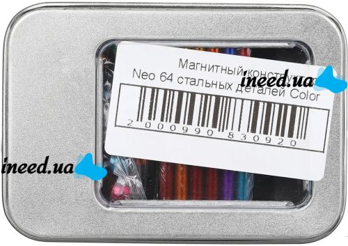 Кольоровий магнітний конструктор Buckyballs Buckybars Neo Mix Color 64 деталей, головоломка антистрес, 36 шт. магнітні палички і 28 шт. кульки Бакібарс