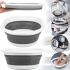 Folding Silicone laundry basket MVM My Home KP-76 3 liters. universal folding basin, household hanging bowl for home and garden LY-632