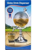 Диспенсер дозатор для алкогольних напоїв Глобус Globe Drink Dispenser 3.5 л скляний резервуар декантер з краном для пива 3500 мл 37х20х23 см