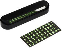Паркувальна автовизитка Temporary Parking Card LY-719 автомобільна карта, візитка з номером телефону на панель авто для тимчасового паркування Чорна