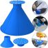 Автомобильный скребок лейка для снега и льда Glass Snow Loader 3 в 1 конусная щетка очиститель, ледокол для очистки лобового стекла авто Синяя