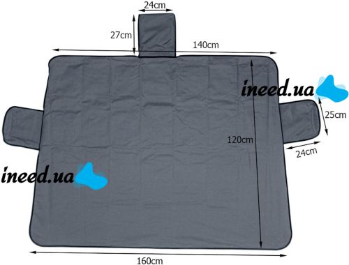 Protective cover against freezing on the windshield of a car Weather Force 360 all-season mat cover on the windshield from snow, ice and sun 160x120 cm