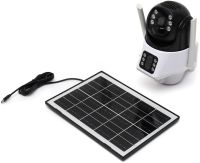 Уличная IP камера видеонаблюдения Solar Camera V36 WI-FI поворотная видеокамера с двумя линзами и удаленным доступом от солнечной панели V36