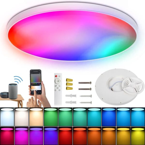 Умный потолочный RGB светильник Intelligent Ceiling Lamp GS-9103 30 см 24W светодиодная люстра с пультом и поддержкой умного дома Wi Fi Bluetooth