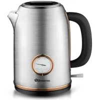 Electric kettle Domotec MS-7849 for 1.7L tabletop disk electric kettle Domotec 2200W with thermometer and automatic unplugging