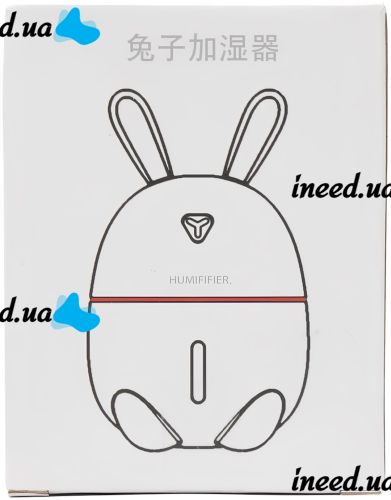 Зволожувач повітря нічник Зайчик Rabbit Humidifier Y-105 200 мл ультразвуковий настільний очищувач дифузор з LED підсвічуванням USB Air Purifier