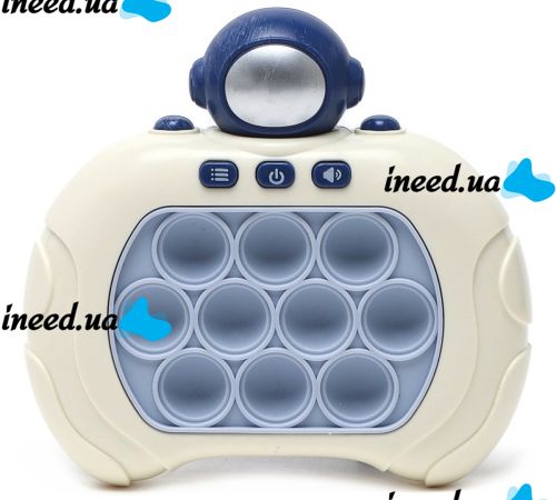 Дитяча іграшка головоломка Quick Push Pop It Astronaut SN27 інтерактивна електронна приставка антистрес поп ит Астронавт на батарейках від 3-х років