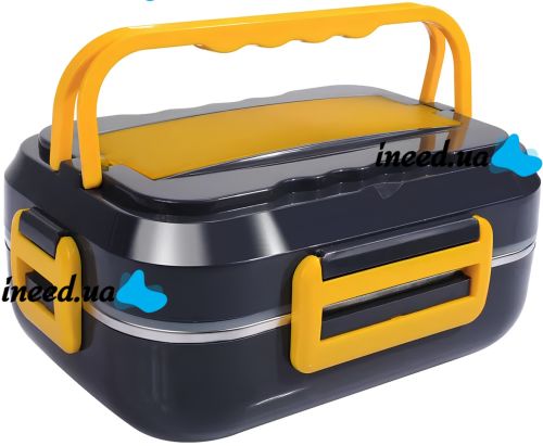 Електричний ланч-бокс Electric Lunch Box DFH-C21 1.5 л ланч бокс з підігрівом і металевою знімною чашею від мережі і прикурювача C-21 220V 12V