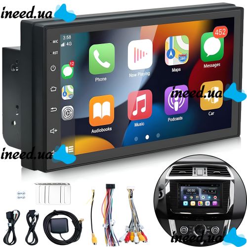 Універсальна автомагнітола MP5 CJ CP606 BT Android 8.0 2G - 16G 2DIN плеєр з USB і SD з короткою базою, автомобільна магнітола програвач в машину