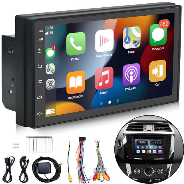 Универсальная автомагнитола MP5 CJ CP606 BT Android 8.0 2G-16G 2din плеер с USB и SD с короткой базой, Автомобильная магнитола проигрыватель в машину
