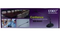 Professional Desktop Wired Microphone DM MX-622C on a Flexible Gooseneck Tripod for Conferences with Noise Reduction and 360° Rotation