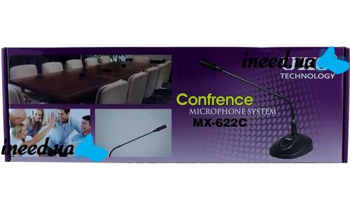 Professional Desktop Wired Microphone DM MX-622C on a Flexible Gooseneck Tripod for Conferences with Noise Reduction and 360° Rotation