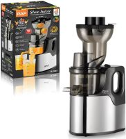 Electric cold juicer RAF R.2857 with fruit pusher 150W citrus blender with juice and pulp container mains powered