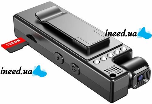 Нагрудна міні камера відеоспостереження L9 1080p Full HD боді-камера з дисплеєм поворотною лінзою і датчиком руху Wi Fi відеореєстратор з кліпсою