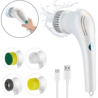 Електрична бездротова щітка Electric Cleaning Brush для миття та прибирання 5 в 1 багатофункціональна акумуляторна USB щітка з насадками для чищення