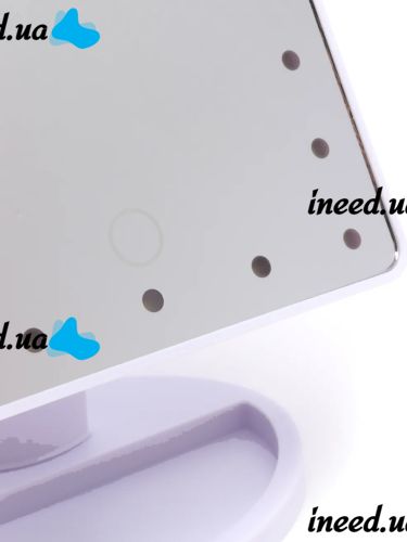 Косметическое сенсорное зеркало для макияжа Magic MakeUp Mirror вращается на 180 настольное зеркало на подставке с подсветкой 22 LED USB Белое