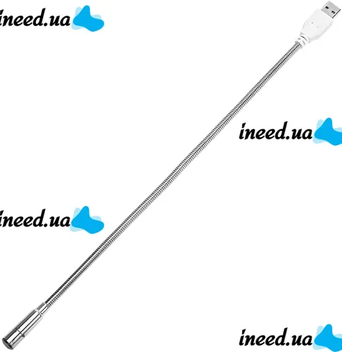 Гнучка лампа USB LED Light 35 см для підсвічування клавіатури ноутбука , портативне металеве підсвічування на гнучкій ніжці для повербанка