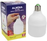 Аварийная светодиодная LED лампа Almina DL-020 с цоколем E27 и встроенным аккумулятором 20W 6500K энергосберегающая перезаряжаемая лампочка DL020