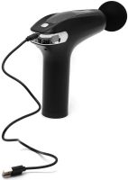 Manual massage gun Fascial Gun Pro HB-005 Black 4 nozzles, wireless percussion vibration massager for the whole body on a battery Black