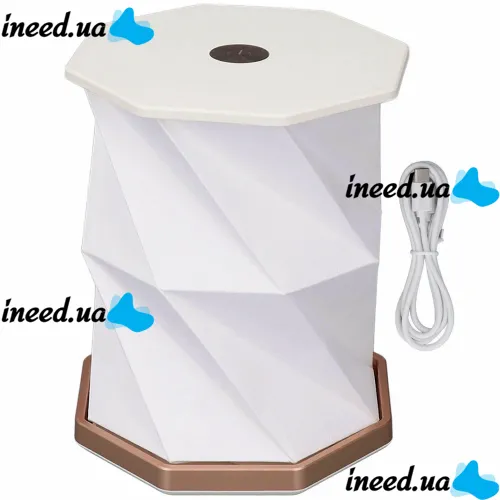 Настольный складной ночник Rotating Lamp XZ-06 аккумуляторный раскладной светильник, бумажная лампа трансформер с сенсорным управлением от USB