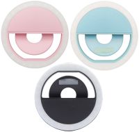 LED Selfie Ring Selfie Ring Light XL-191 8.5cm Backlight for Photo Lamp for Android IOS Phone Blue,Pink,Black