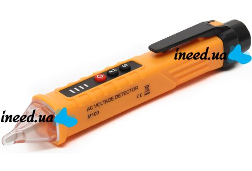 Безконтактний детектор напруги Non Contact Detector M100 тестер змінного струму в розетках зі світловою і звуковою індикацією на батарейках 7478