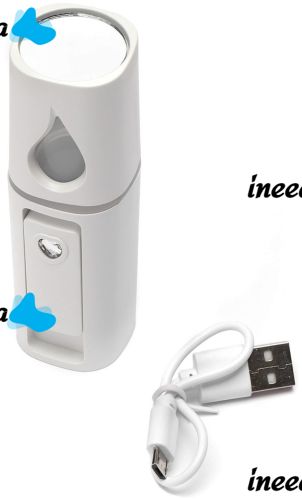 Зволожувач для шкіри обличчя Nano Mist Sprayer RK-L6 портативний Нано-розпилювач з підсвічуванням, спрей розпилювач з резервуаром для води 30 мл USB
