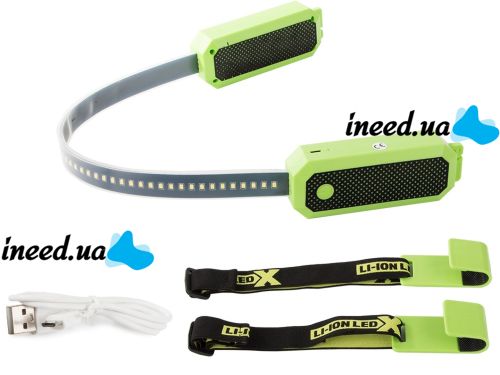 Підсвічування для капота автомобіля Emergency Light Strip m3 Світлодіодна гнучка LED стрічка з ременями світильник на акумуляторі в авто для гаража
