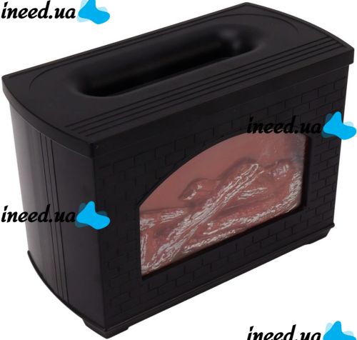 Зволожувач повітря камін з ефектом полум'я Fireplace Humidifier LT-9058 270 мл нічник аромадифузор з імітацією вогню і світлодіодним підсвічуванням USB