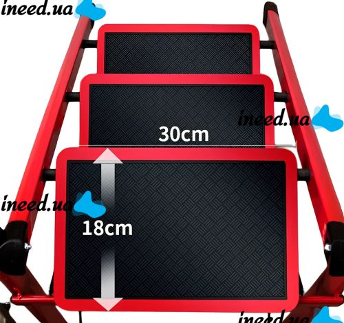 Folding stepladder for 3 steps Mastar 3 Step Ladders up to 150 kg folding three-stage one-way ladder with anti-slip coating 84x40 cm