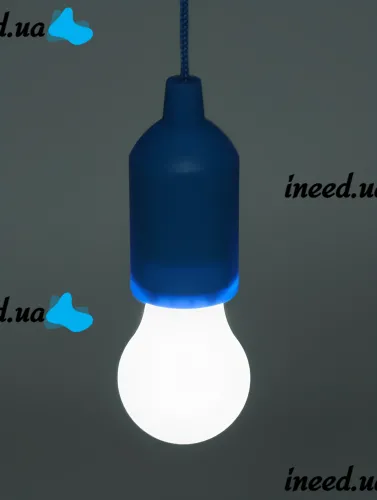 Подвесная LED лампа на шнурке Bailong BL-15418 портативный светодиодный фонарь на веревке, навесная лампочка на батарейках TY-6088 Холодный белый 