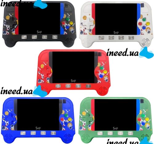 Portable Mini Game Console Sup Wide F3 3.5 inches, Rocker Console for 500 Built-in Games 16/8-bit Rechargeable Set-top Box for TV AV USB