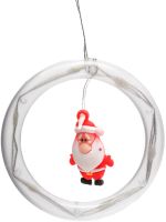 Внутренняя цветная гирлянда штора Xmas Фигурки в кольце 3 м 110 LED диодов M, светодиодная мультицветная RGB гирлянда-занавес на окно 3мх70см 220V