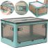 Складаний прозорий органайзер Joybos Foldable Storage Box 43х31х24 см розкладний пластиковий ящик на коліщатках для зберігання речей, одягу та постільної білизни