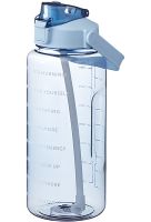 Sports Bottle with Water Drinker Water Bottle Large Gym 2L Portable Airtight Bottle with Timer, Straw and Handle for Sports