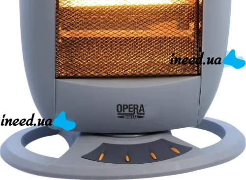 Галогенний підлоговий інфрачервоний обігрівач Opera Digital OP-H0005 1200W 3 режими потужності, настільний кварцовий електрообігрівач від мережі