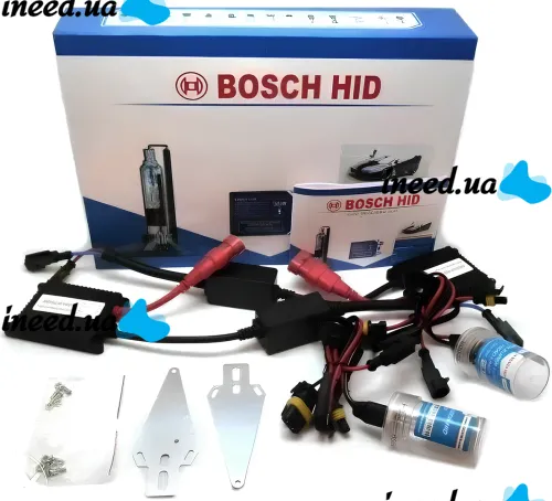 Set of xenon Bosch H3 HID 5000K 35W 12V with ignition boxes and lamps, set of xenon lamps for headlights in car White