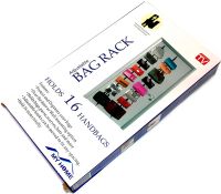 Настінний органайзер для зберігання сумок Bag Rack підвісні ремені з гачками на двері, Вішалка тримач для аксесуарів і біжутерії на 16 гачків