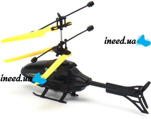 Літаючий вертоліт на радіокеруванні Dynamic Helicopter LH - 1804 2 в 1 акумуляторна дитяча іграшка з управлінням браслетом і підсвічуванням USB LH1804