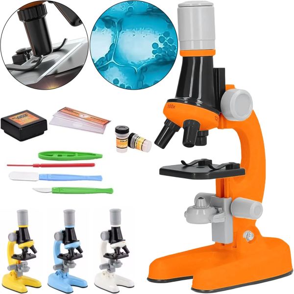 Детский микроскоп Scientific Microscope OEM 1013A-1 с зумом 1200х для научных исследований Лаборатория HA-148 с увеличением и набором для исследования