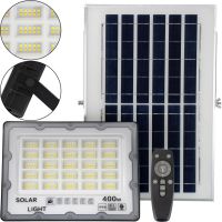 Вуличний настінний світильник прожектор Solar Wall Lamp JX-007 400W на сонячній батареї з пультом, ліхтар з датчиком руху і сонячною панеллю