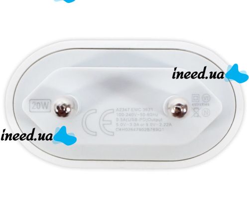 Универсальное зарядное устройство 20W USB-С to TC/Mi/iP Cable Power Adapter + тройной кабель 3 в 1, Зарядный блок питания 20 Вт для телефона