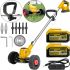 DeWalt DCMST156N 48v cordless lawn trimmer mower with wheels for cutting grass and bushes, DeWalt cordless lawn trimmer scythe