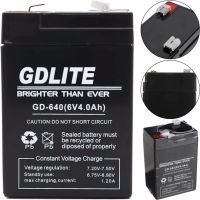Универсальный свинцово-кислотый аккумулятор GDLITE GD-640 6V 4Ah для весов и фонарей, Аккумуляторная батарея GDLiting 6В 4Ач для бесперебойника