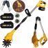 Cordless hand cultivator Dewalt DWOAS3CL for loosening and weeding vegetable garden Cordless electric cultivator Dewalt with 2 batteries for the garden