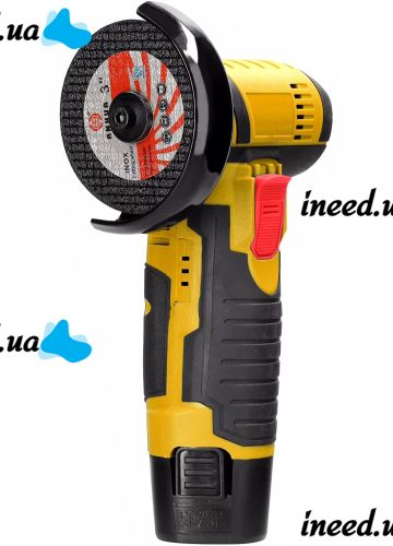 Акумуляторна болгарка шліфувальна машина DeWalt DCG125N на 2 акумулятори 12V 2Ah, Бездротова кутова шліфувальна машина турбінка 75 мм Деволт в кейсі