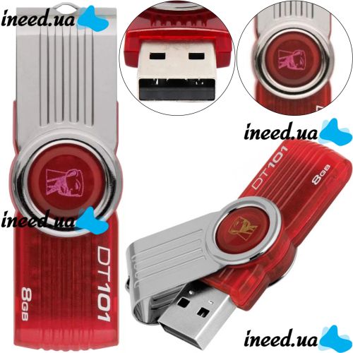 USB Flash 8GB флешка Kingston DataTraveler DT101 G2 флеш-накопичувач, карта пам'яті, USB-накопичувач для зберігання документів, фото і відео 8Гб