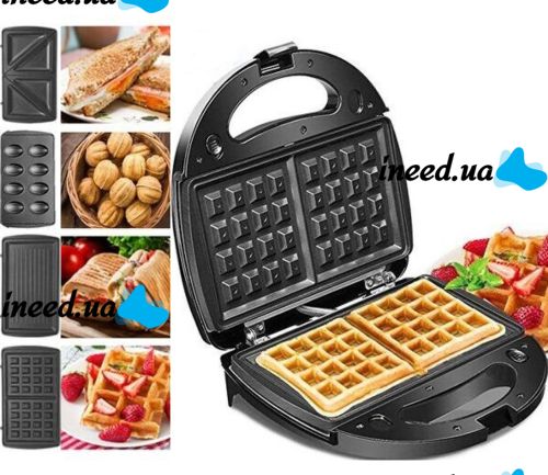 Sandwich maker sandwich maker multi-baker 4 in 1 Steinberg ST-779 1200W 4in1 Grant GT-779 1200W grey grill, waffle iron, walnut GrandHoff sandwich maker