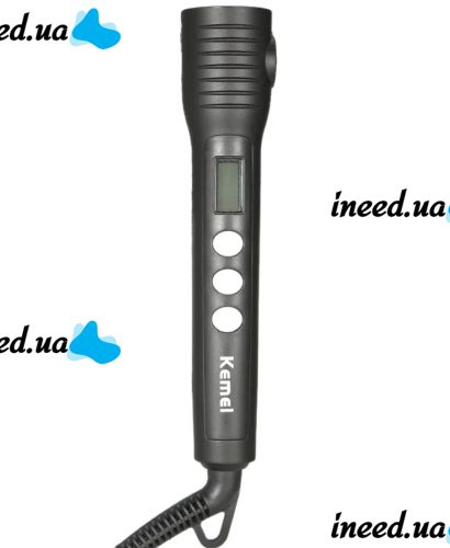 Kemei KM-4083 4-in-1 cone curling iron for curling hair, spiral styler with replaceable nozzles multi-styler with ceramic coating curling iron