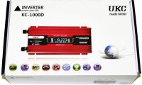 Автомобильный инвертор UKC 12V-220V 1000W KC-1000D авто преобразователь напряжения тока с LCD дисплеем от прикуривателя, аккумулятора с экраном